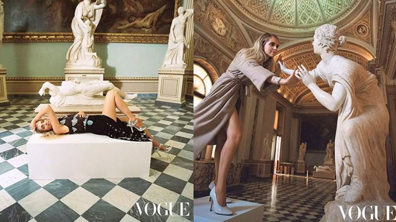 H Chiara Ferragni ποζάρει με τα εμβληματικά έργα του Sandro Botticelli για τη Vogue