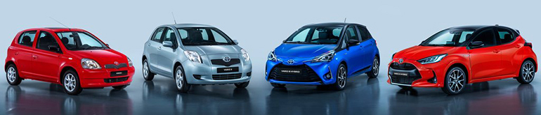 Οι τέσσερις γενιές του Toyota Yaris
