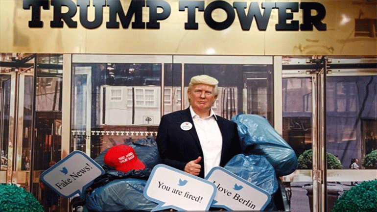 Γερμανία: Το Μουσείο κέρινων ομοιωμάτων Μαντάμ Τισό πέταξε στα σκουπίδια το άγαλμα του Τραμπ