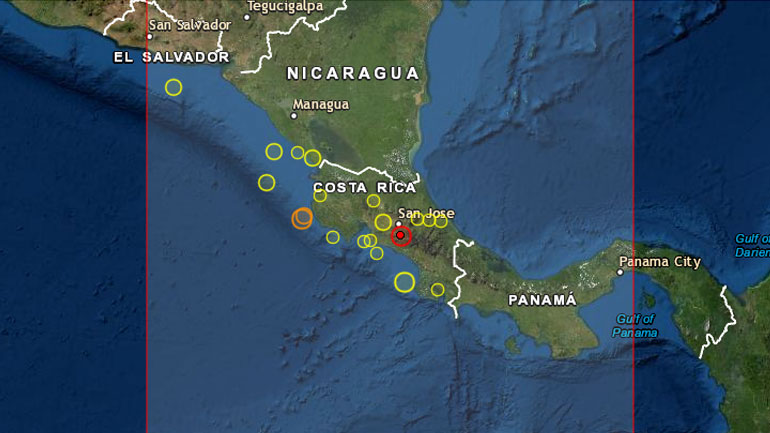 Σεισμική δόνηση 5,3 Ρίχτερ στην Κόστα Ρίκα