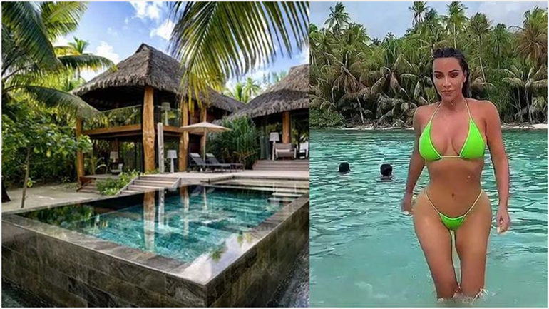 Kim Kardashian: Η σέξι εμφάνιση με μικροσκοπικό μπικίνι σε πράσινο χρώμα
