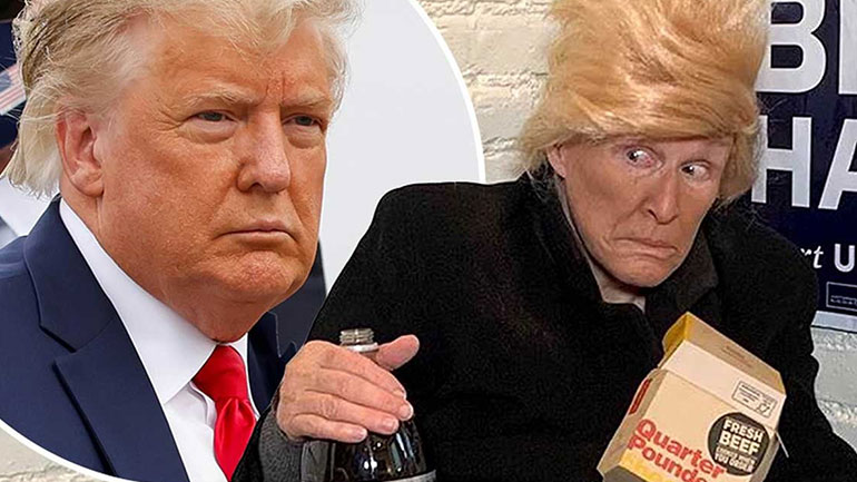 Η επική μεταμφίεση της Glenn Close σε Donald Trump