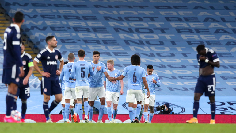 Βαριά ήττα για τον Ολυμπιακό στο Μάντσεστερ, 3-0 η Σίτι