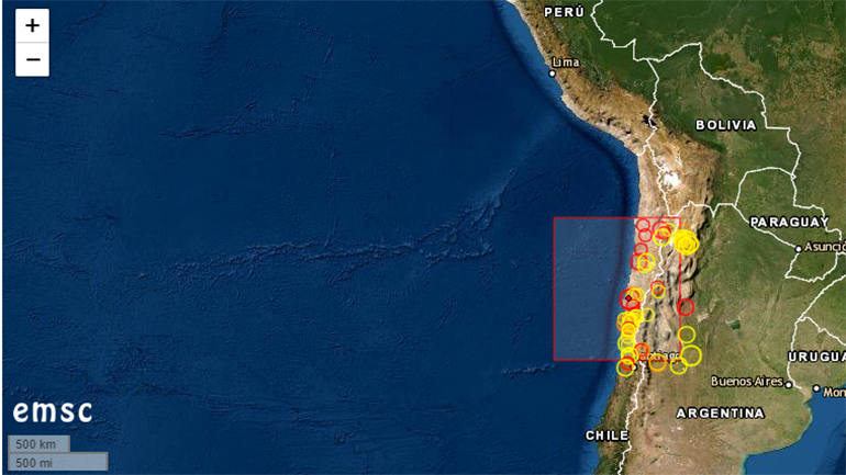 Σεισμός 4,8 Ρίχτερ στη Χιλή