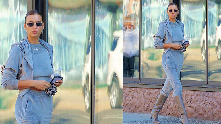 Irina Shayk: Δείτε πώς συνδύασε ένα σετ από velour που επέστρεψε στη μόδα!
