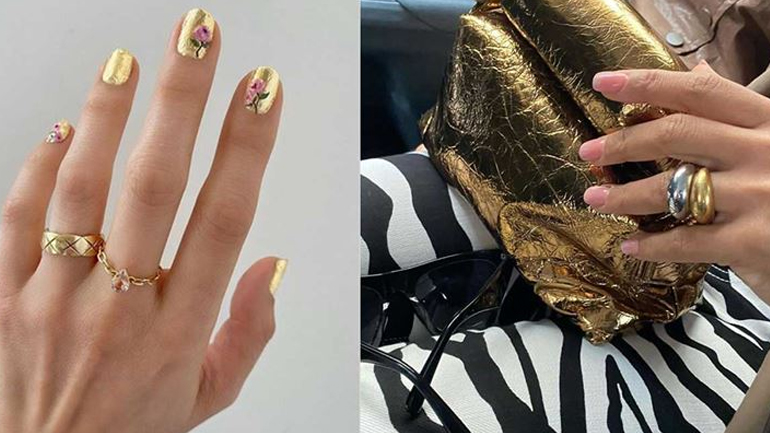 Gold nails: Το μανικιούρ της εορταστικής περιόδου που πλησιάζει!