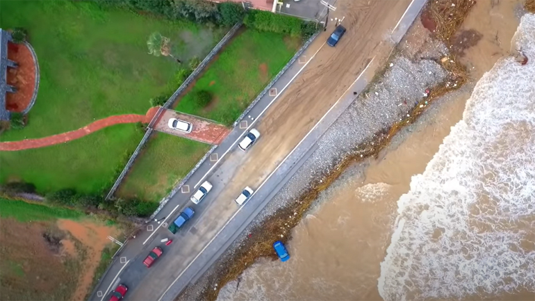 Οι καταστροφές από τις πλημμύρες στο Ηράκλειο από ψηλά