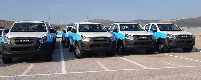 Τα Isuzu D-MAX στα χρώματα της ΕΥΔΑΠ