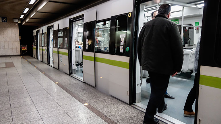 Με εντολή της ΕΛ.ΑΣ. έκλεισαν πέντε σταθμοί του μετρό