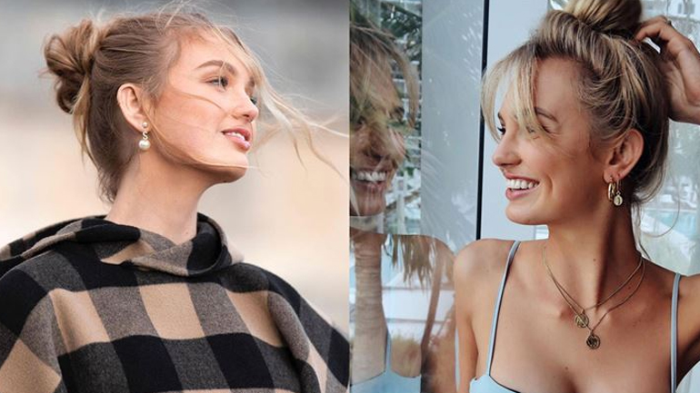 Το messy bun της Romee Strijd είναι ιδανικό για τις μέρες σας στο σπίτι