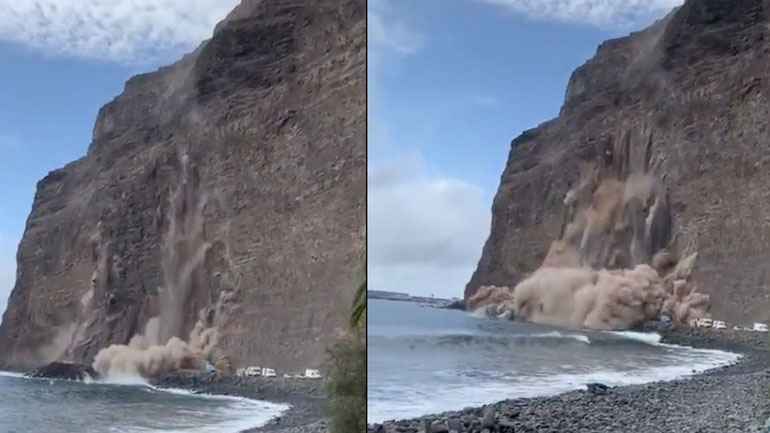 Κατολίσθηση στο νησί Λα Γκομέρα