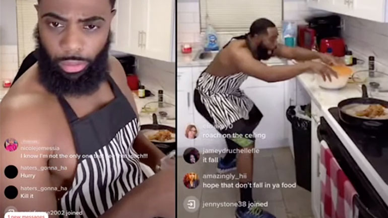 Κατσαρίδα πρωταγωνιστεί σε ζωντανή μετάδοση