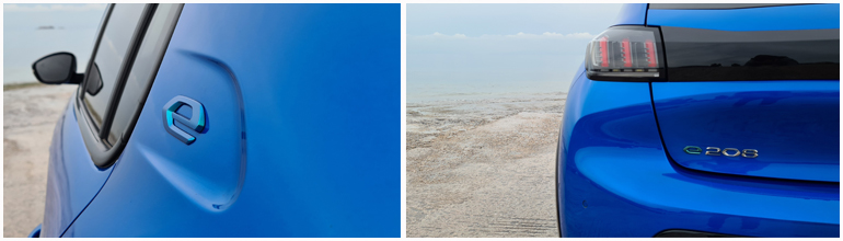 Τα χαρακτηριστικά λογότυπα στο ηλεκτρικό Peugeot 208