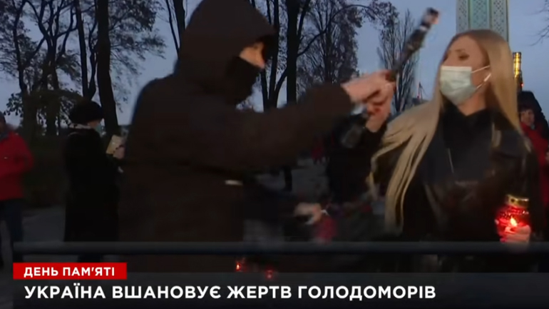 Ουκρανή ρεπόρτερ δέχεται on air επίθεση από εξαγριωμένο άνδρα