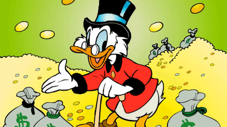 Σκρουτζ Μακ Ντακ,το πιο πλούσιο και φιλάργυρο παπί του κόσμου
