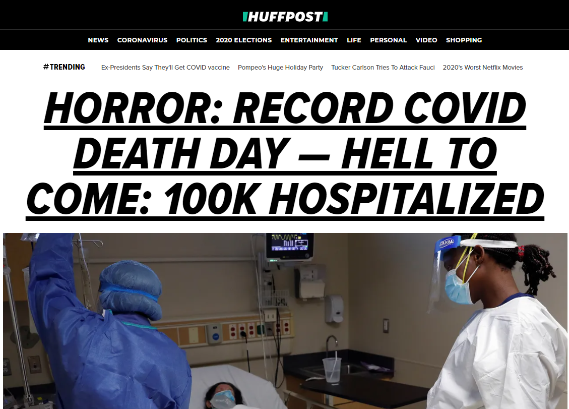 Το δραματικό πρωτοσέλιδο της Huffington Post στις 3 Δεκεμβρίου