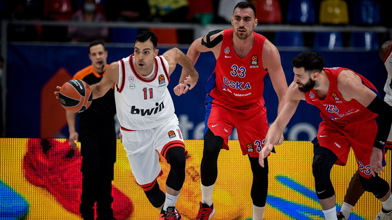 Βαριά ήττα για τον Ολυμπιακό στη Μόσχα, 80-61 η ΤΣΣΚΑ