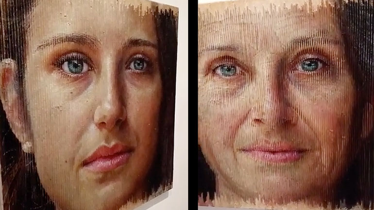 O τρισδιάστατος πίνακας μιας γυναίκας