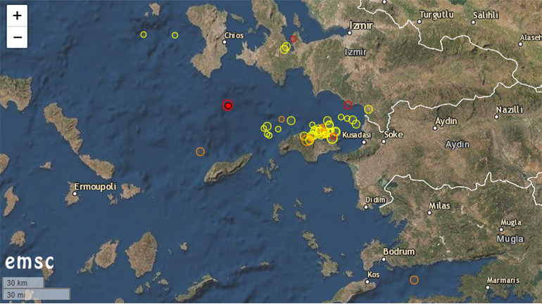 Σεισμός 4 Ρίχτερ νότια της Χίου