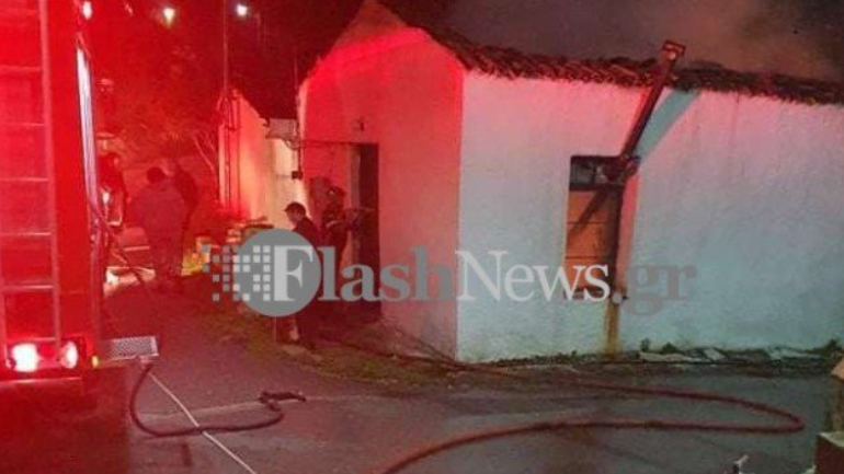 Μεγάλη φωτιά στα Χανιά – Κάηκε ολοσχερώς σπίτι