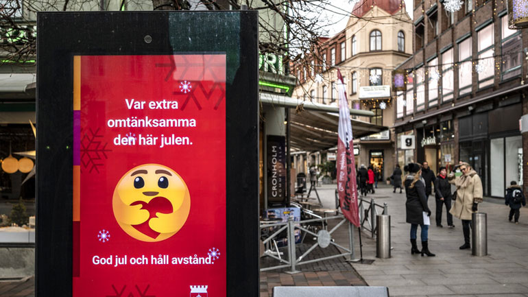 Η Σουηδία κατέγραψε 18.820 νέα κρούσματα Covid-19 από την Παρασκευή