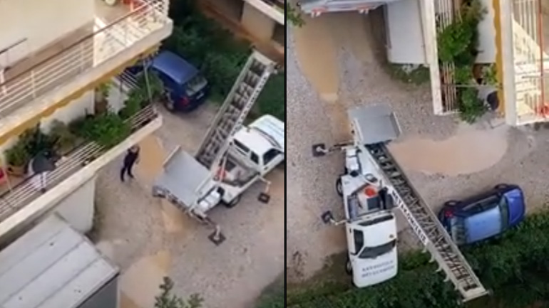 Μαρούσι: Γυναίκα βρέχει με λάστιχο τους υπαλλήλους μιας μεταφορικής Μαρούσι: Γυναίκα βρέχει με λάστιχο τους υπαλλήλους μιας μεταφορικής