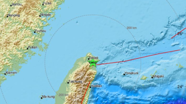 Σεισμός 6,2 Ρίχτερ στην Ταϊβάν