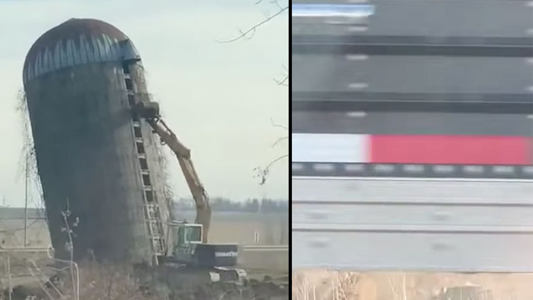 Βιντεοσκοπούσε την κατεδάφιση ενός σιλό – fail Βιντεοσκοπούσε την κατεδάφιση ενός σιλό – fail