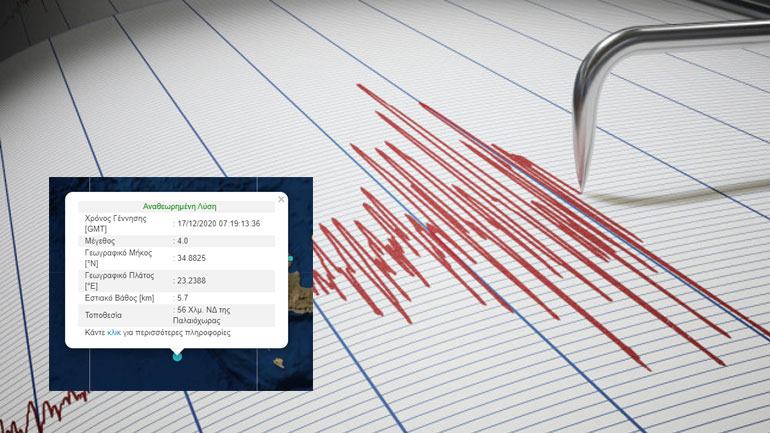 Σεισμός 4 Ρίχτερ στην Κρήτη