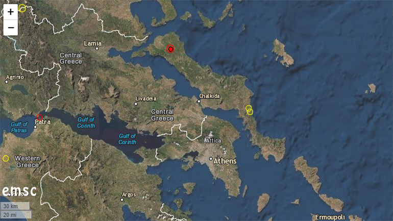 Σεισμός 3,9 Ρίχτερ στην Εύβοια