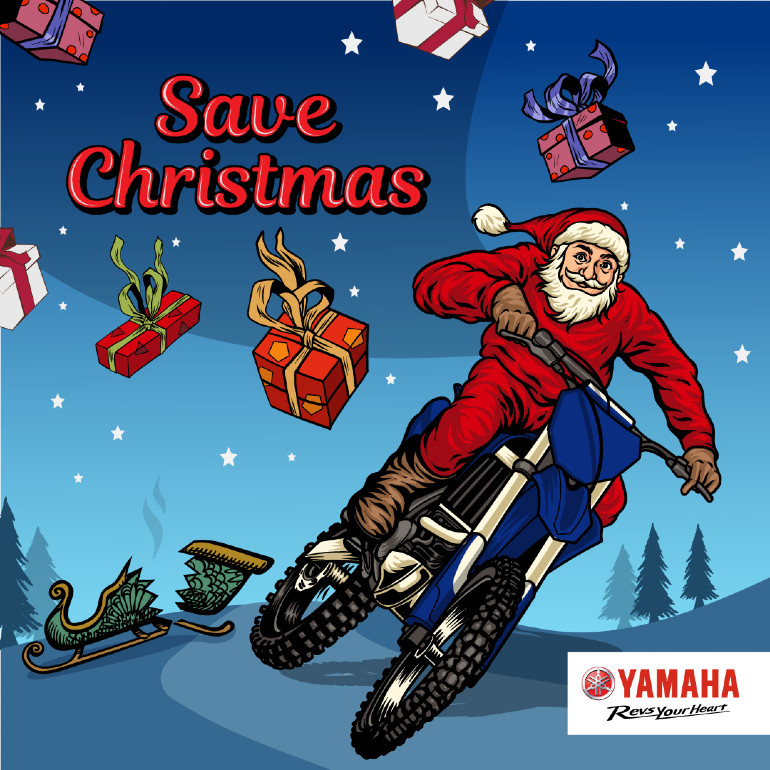 Η Yamaha γιορτάζει χαρίζοντας δώρα από το έλκυθρο του Άγιου Βασίλη