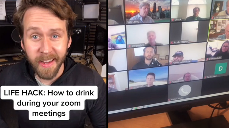 Συμβουλή για κατανάλωση αλκοόλ σε τηλεδιάσκεψη