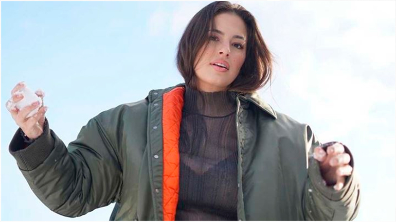 Ashley Graham: Ποζάρει με σέξι διάθεση στα χιόνια!