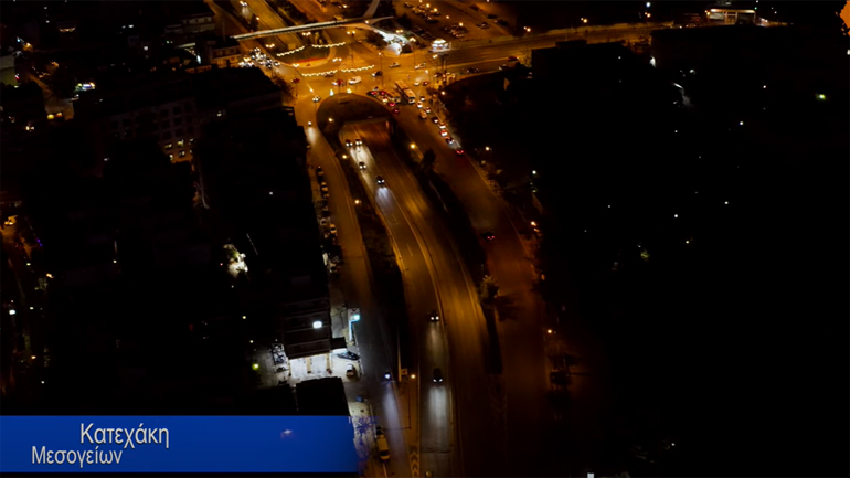 Η νυχτερινή Αθήνα από ψηλά