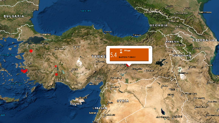 Ισχυρός σεισμός μεγέθους 5,3 Ρίχτερ στην Τουρκία