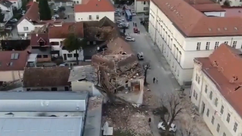 Οι καταστροφές από τον φονικό σεισμό στην Κροατία από ψηλά