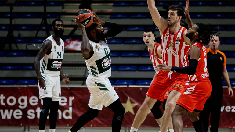 Ήττα για τον Παναθηναϊκό στη Σερβία, 74-71 ο Ερυθρός Αστέρας