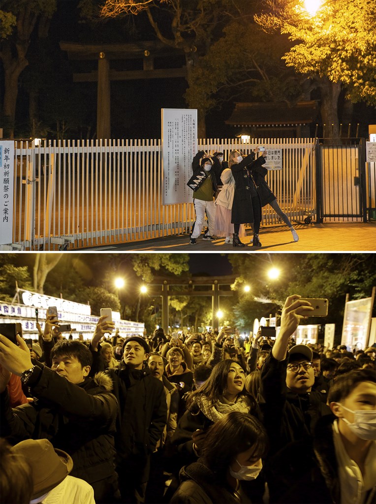 Πέρσι (κάτω) και εφέτος (πάνω) στην Ιαπωνία, η διαφορά είναι αισθητή