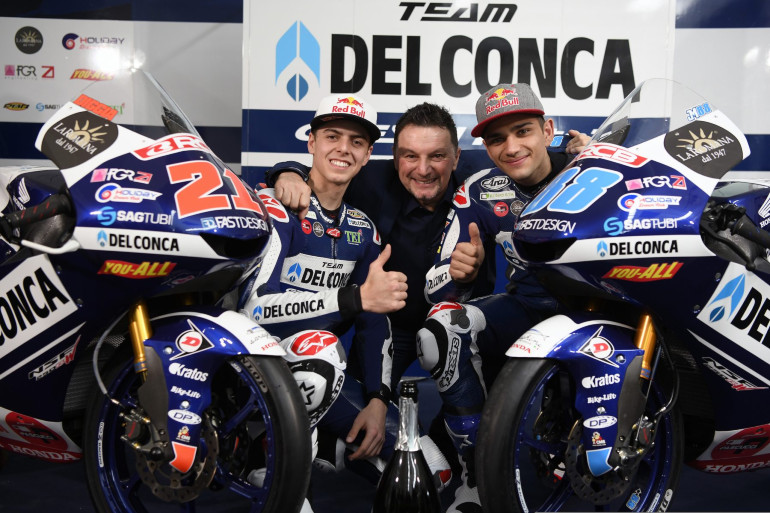 Η ομάδα Moto3 με τους Fabio Di Giannantonio και Jorge Martin