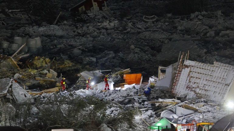 Νορβηγία: Νεκροί θεωρούνται οι τρεις αγνοούμενοι μετά την κατολίσθηση στο Γκέρντρουμ