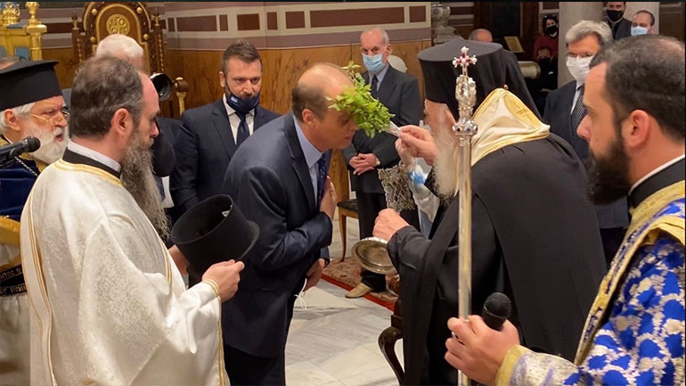 Στη Μητρόπολη Αθηνών ο Κυριάκος Βελόπουλος