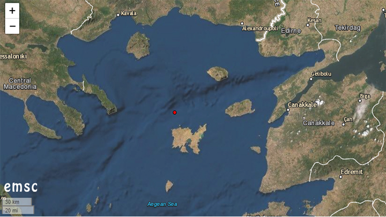 Σεισμός 4,2 Ρίχτερ βόρεια της Λήμνου