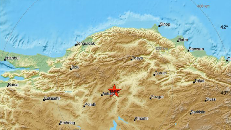 Σεισμός 4,5 Ρίχτερ στην κεντρική Τουρκία