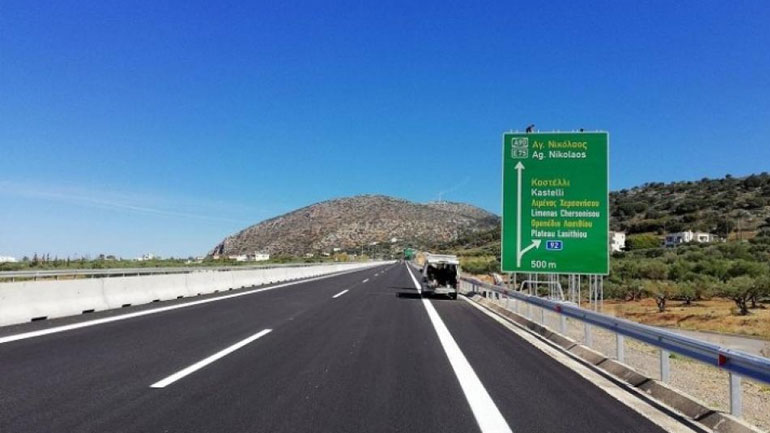 Κλειστό αύριο Δευτέρα το τμήμα του Βόρειου Οδικού Άξονα Κρήτης