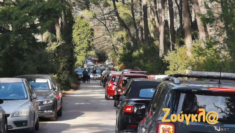Χάος στη λεωφόρο Τατοΐου από την αυξημένη κίνηση