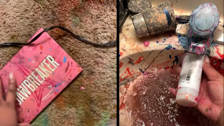 Τα παιδιά έπαιξαν με τα προϊόντα μακιγιάζ της μαμάς