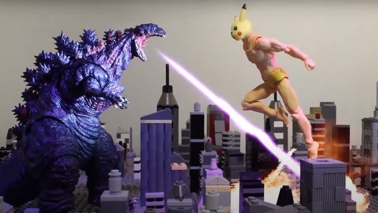 Pexachu vs Godzilla