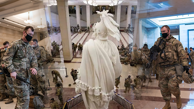 Ισχυρές δυνάμεις της Εθνοφυλακής φρουρούν το Καπιτώλιο