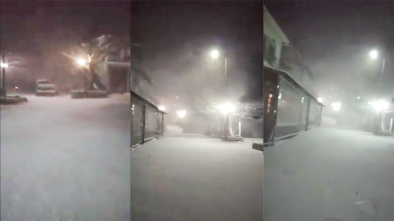 Χιονόπτωση στα ορεινά του Κισσάβου