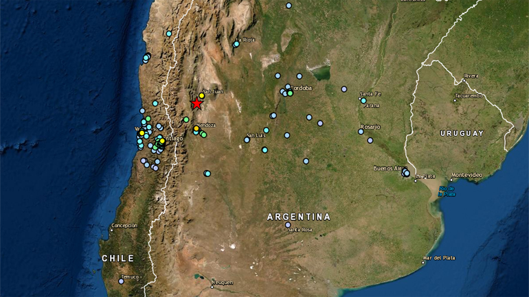 Ισχυρός σεισμός μεγέθους 6,6 Ρίχτερ στο Σαν Χουάν της Αργεντινής